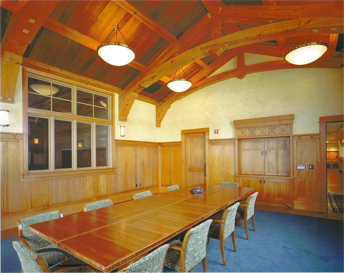 custom woodwork executive conference room